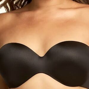 Maidenform Full Coverage Strapless Invisible Underwire  Size 38 C Black Bra